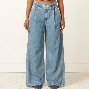 NWOT Agolde Ellis Trouser Wide Leg Baggy Lyocell Recycled Nylon Pleated Jeans